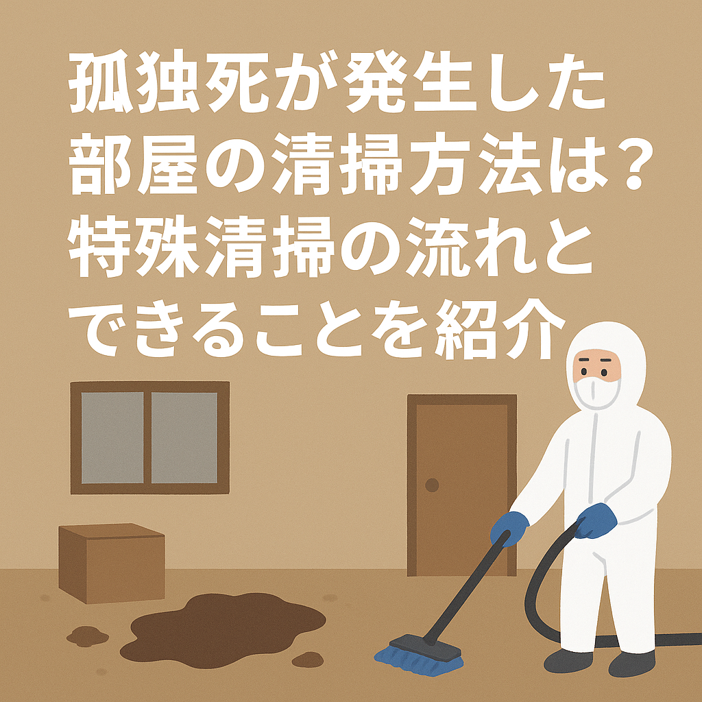 孤独死が発生した部屋の清掃方法は？特殊清掃の流れとできることを紹介