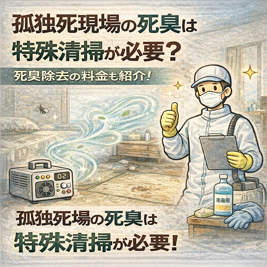 孤独死現場の死臭は特殊清掃が必要？死臭除去の料金も紹介！