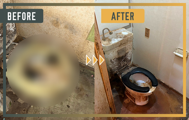 鹿児島県のアパートでの孤独死現場特殊清掃