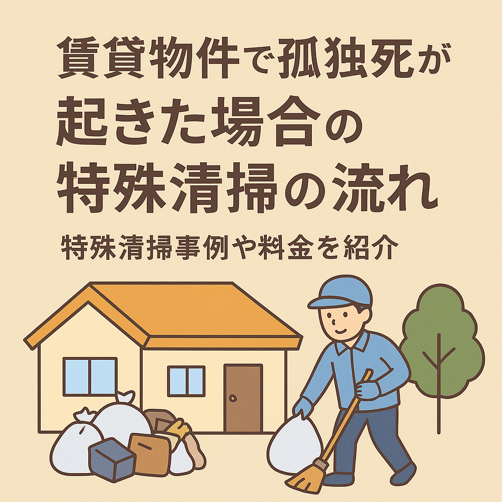 賃貸物件で孤独死が起きた場合の特殊清掃の流れは!?特殊清掃事例や料金を紹介