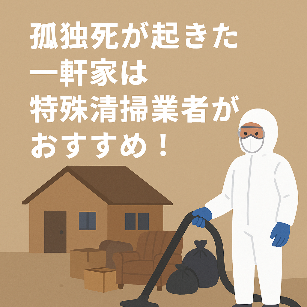 孤独死が起きた一軒家は特殊清掃業者がおすすめ！ゴミ屋敷だった場合の片付けも