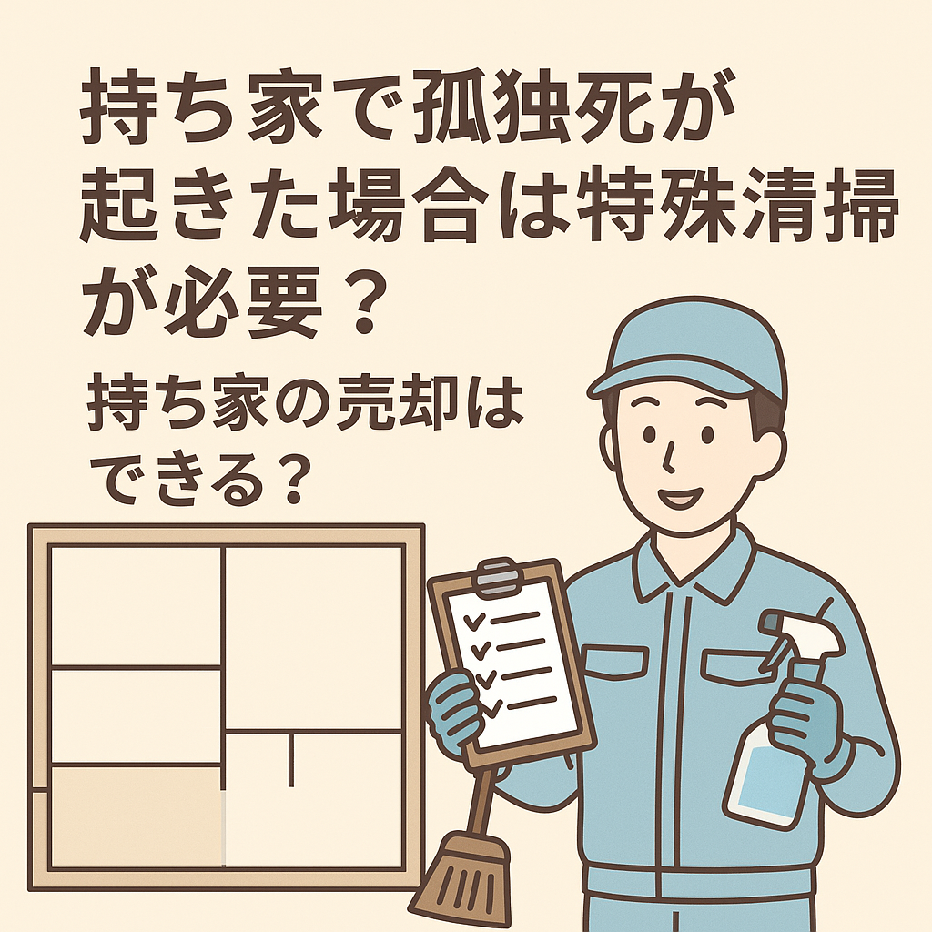 持ち家で孤独死が起きた場合は特殊清掃が必要？持ち家の売却はできる？