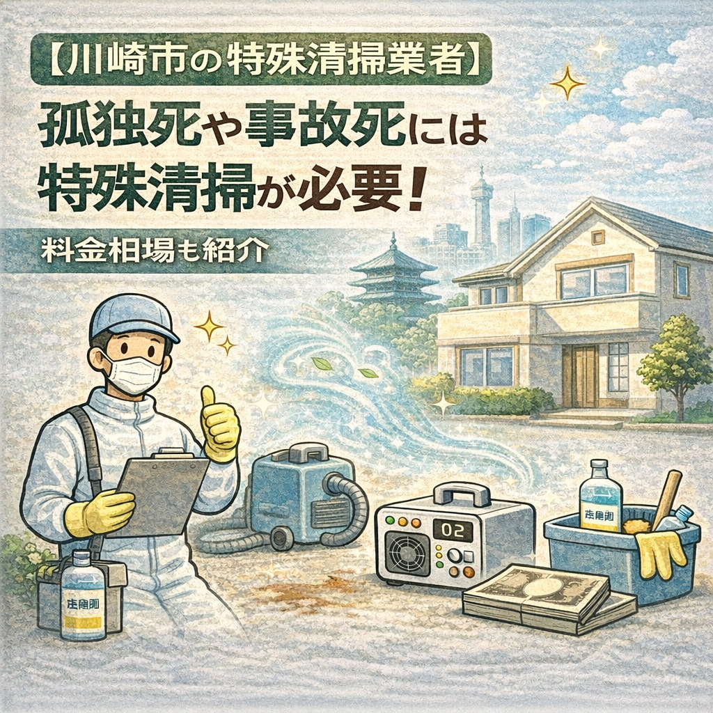 【川崎市の特殊清掃業者】孤独死や事故死には特殊清掃が必要！料金相場も紹介