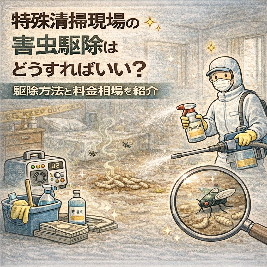特殊清掃現場の害虫駆除はどうすればいい？駆除方法と料金相場を紹介