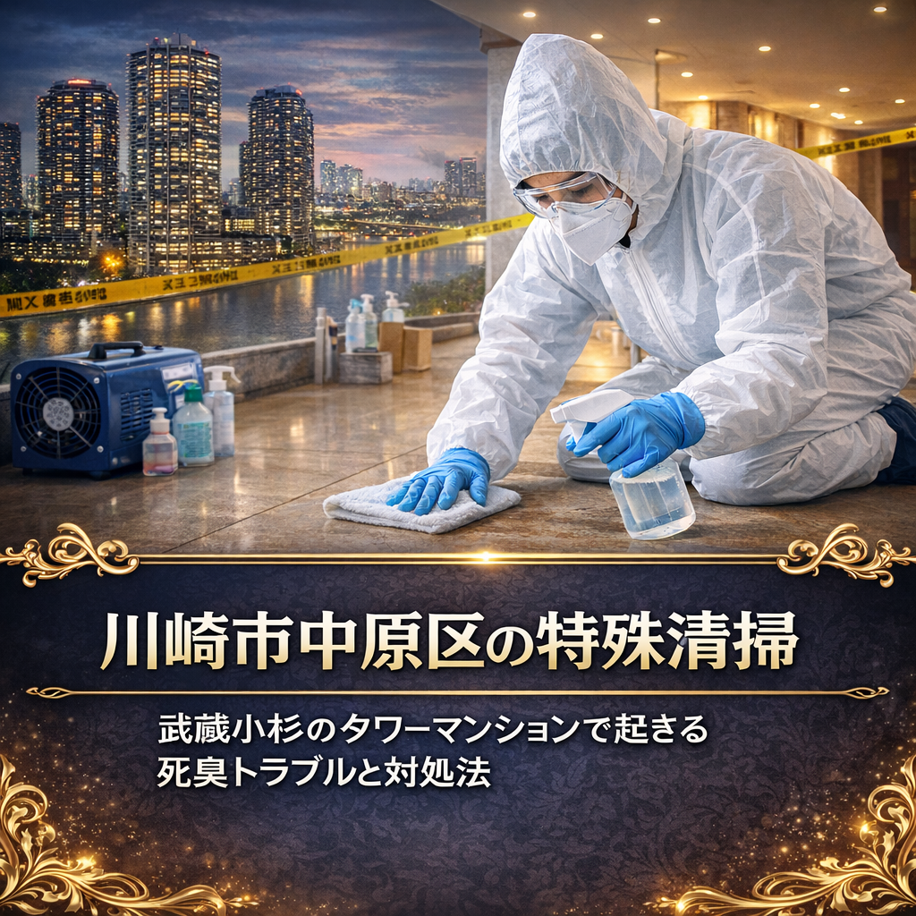 川崎市中原区の特殊清掃｜武蔵小杉のタワーマンションで起きる死臭トラブルと対処法