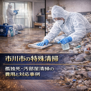 市川市の特殊清掃｜孤独死・汚部屋清掃の費用と対応事例