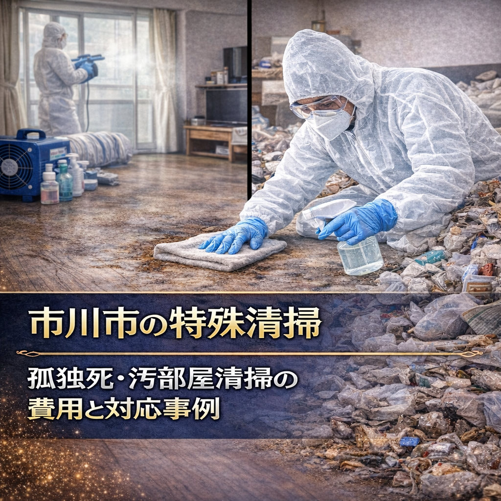 市川市の特殊清掃｜孤独死・汚部屋清掃の費用と対応事例