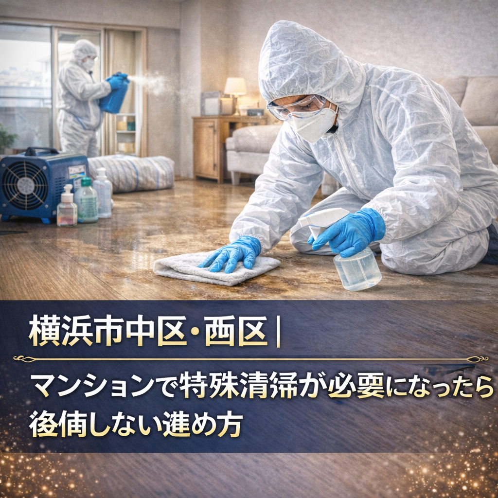 横浜市中区・西区の特殊清掃｜マンションで特殊清掃が必要になったら？後悔しない進め方