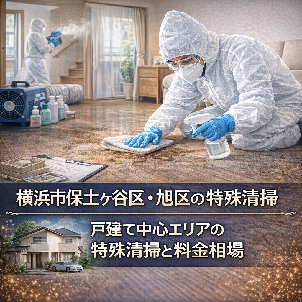 横浜市保土ヶ谷区・旭区の特殊清掃｜戸建て中心エリアの特殊清掃と料金相場